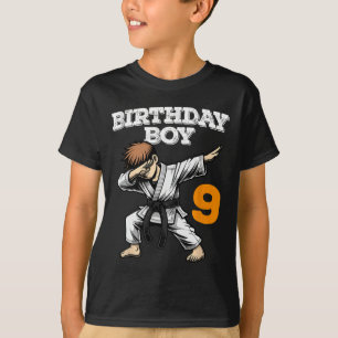 Funny Dabbing 9th Birthday Boy Karate 9 Year Old B T-Shirt