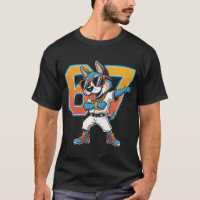 Funny Dabbing Blue Dog 67 Baseball Sports Fan Gift