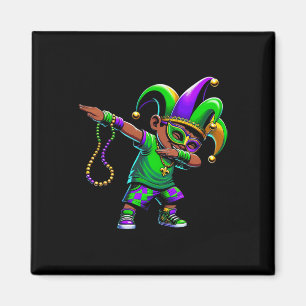 Funny Dabbing Boy Mardi Gras Carnival Parade Boy K Magnet