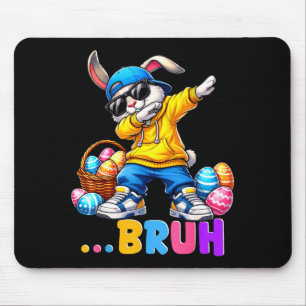 Funny Dabbing Bunny Bruh Happy Easter Shirts for Mouse Pad