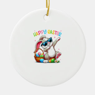 Funny Dabbing Bunny Easter Happy Easter for Boys G Ceramic Tree Decoration