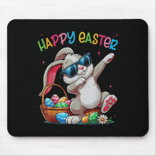 Funny Dabbing Bunny Easter Happy Easter For Boys G Mouse Pad