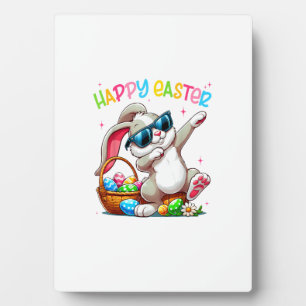 Funny Dabbing Bunny Easter Happy Easter for Boys G Plaque