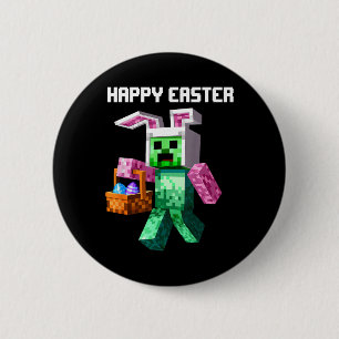 Funny Dabbing Bunny Easter Happy Easter Kids Boys  6 Cm Round Badge
