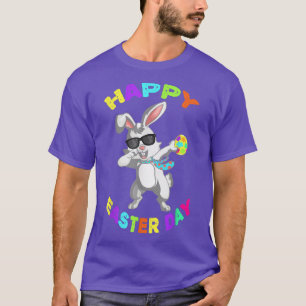 Funny Dabbing Bunny Sunglasses Easter Bunny Happy T-Shirt