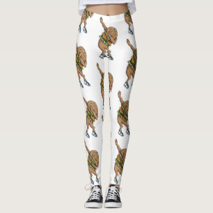 funny dabbing burger leggings