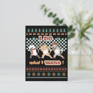 Funny Dabbing Cat - I Do What I Want Postcard