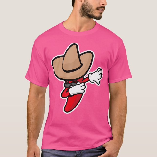 Funny Dabbing Chilli Pepper T Shirt Cinco De Mayo  (Front)