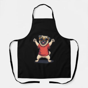 Funny Dabbing Dab Pug Dog Pets Dance Animal Puppy  Apron