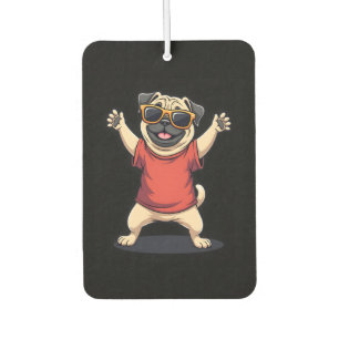 Funny Dabbing Dab Pug Dog Pets Dance Animal Puppy Car Air Freshener