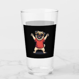 Funny Dabbing Dab Pug Dog Pets Dance Animal Puppy  Glass