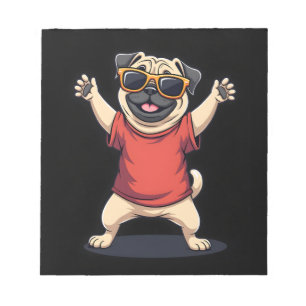 Funny Dabbing Dab Pug Dog Pets Dance Animal Puppy Notepad