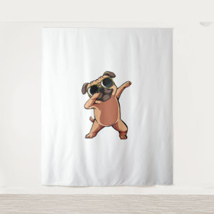 Funny Dabbing Dab Pug Dog Pets Dance Animal Puppy Tapestry