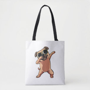 Funny Dabbing Dab Pug Dog Pets Dance Animal Puppy Tote Bag