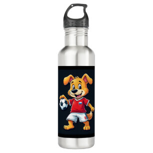 Funny Dabbing Dog Russia Soccer Jersey Russian Foo 710 Ml Water Bottle