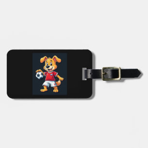 Funny Dabbing Dog Russia Soccer Jersey Russian Foo Luggage Tag