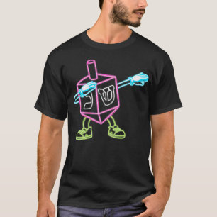 Funny Dabbing Dreidel Happy Hanukkah Jewish Kids C T-Shirt