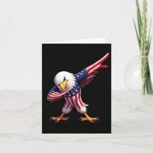 Funny Dabbing Eagle American Flag Usa 4th Of July Card