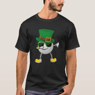 Funny Dabbing Golf Ball St. Patrick's Day T-Shirt