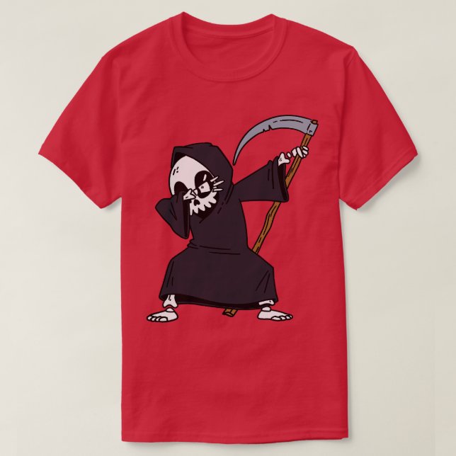 Funny Dabbing Grim Reaper T-Shirt (Design Front)