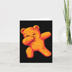 Funny Dabbing Gummy Bear Dancing Gummy Bear Birthd Card