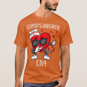 Funny Dabbing Heart Cupid's Favorite CNA Nurse Val T-Shirt
