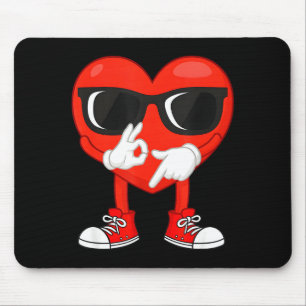 Funny Dabbing Heart Valentines Day 67 Six Seven Lo Mouse Pad
