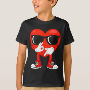 Funny Dabbing Heart Valentines Day 67 Six Seven Lo T-Shirt