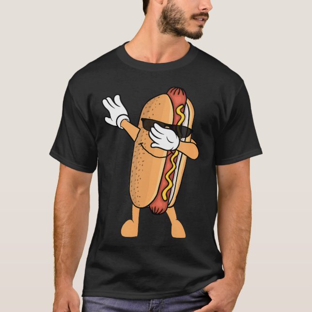 Funny Dabbing Hotdog T-Shirt (Front)