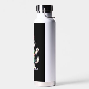 Funny Dabbing Husky Dog Kenya Football - Kenyan Fl Water Bottle