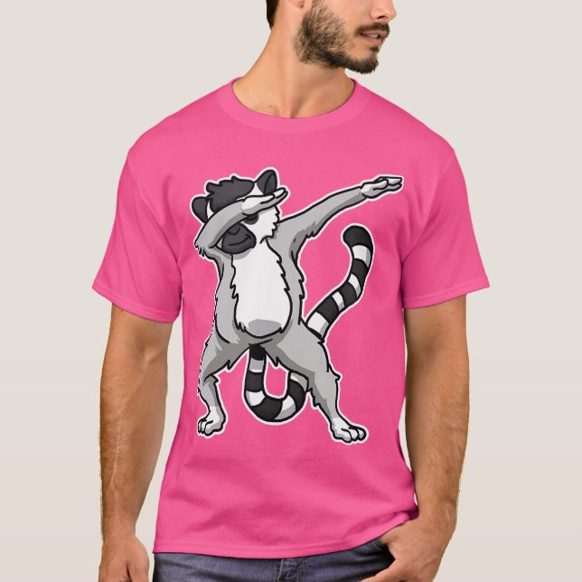 Funny Dabbing Lemur Dab Dance Cool Lemurs Lover T-Shirt (Front)