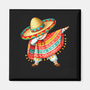 Funny dabbing mexican poncho sombrero cinco de may magnet
