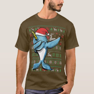 Funny Dabbing Narwhal Ugly Christmas Sweater Party