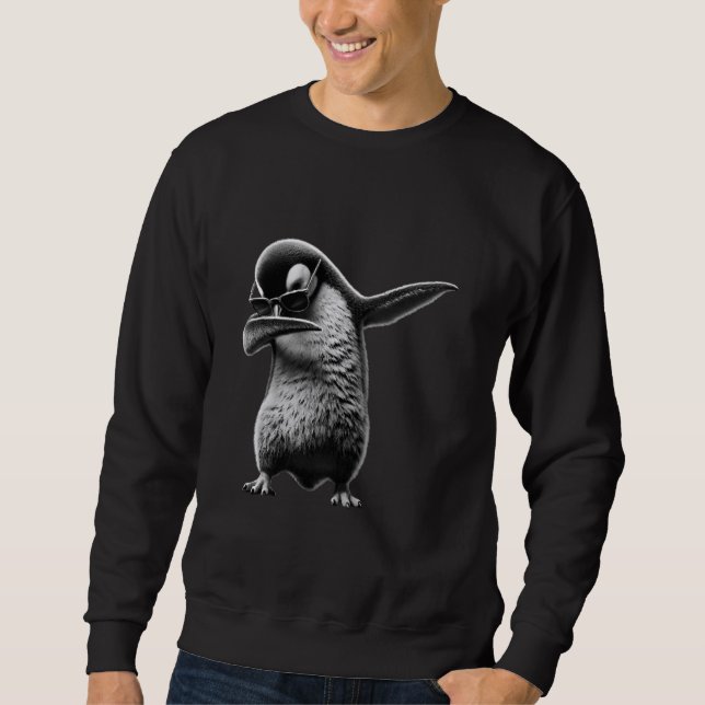 Funny Dabbing Pinguin Cool Dab Fun Animal Lover Da Sweatshirt (Front)