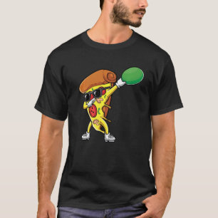 Funny Dabbing Pizza Dab Italian Food Boys Mens Him T-Shirt