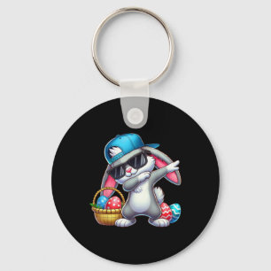 Funny Dabbing Rabbit Easter Eggs Dab Boys Girls Ki Key Ring