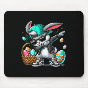 Funny Dabbing Rabbit Easter Eggs Mouse Pad