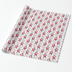Funny Dabbing Santa Claus Merry Christmas Wrapping Paper