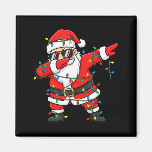 Funny Dabbing Santa Xmas Lights Men Boys Girls Chr Magnet