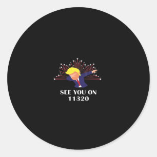Funny Dabbing See 11320 Design Graphic Classic Round Sticker