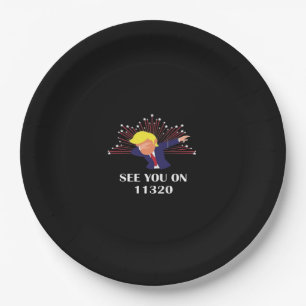 Funny Dabbing See 11320 Design Graphic Paper Plate