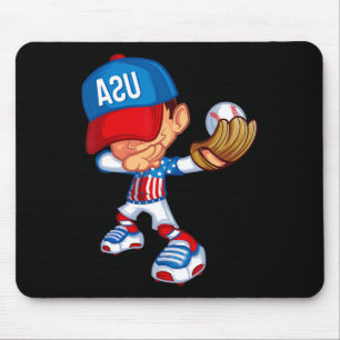 Funny Dabbing Sell Player Pitcher Catcher 4th Of J Mouse Pad