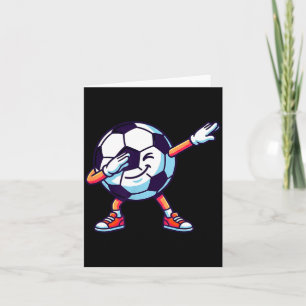 Funny Dabbing Soccer Ball Cartoon Srt Gift Kids Bo Card