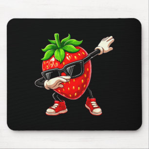 Funny Dabbing Strawberry Summer Fruit Lover Men Wo Mouse Pad