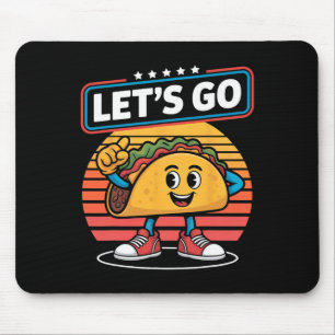 Funny Dabbing Taco Let's Go Trump Chickens Retro S Mouse Pad