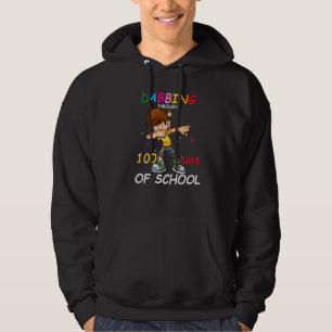 Funny Dabbing Through 100 Days Of School Dab Lover Hoodie