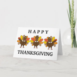 Funny Dabbing Turkeys Thanksgiving Holiday Card
