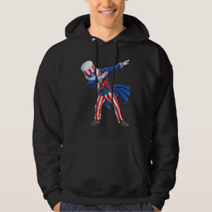 Funny Dabbing Uncle Sam 4th of July Independence D Hoodie