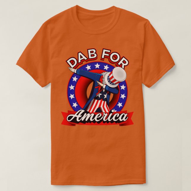 Funny Dabbing Uncle Sam 4th of July Independence D T-Shirt (Design Front)