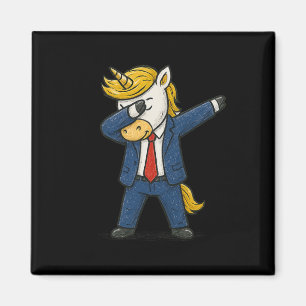 Funny Dabbing Unicorn Trump Patriotic Dab Pose Usa Magnet